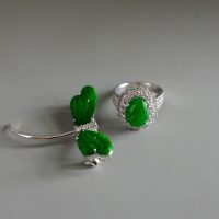 Gem Gardener, imperial green jade ring, imperial jade diamond earrings, jade diamond drop earrings, imperial green jade ring, imperial jade cabochon, jadeite jade rings for sale, jade ring singapore, green jade cabochon ring, jade jewellery singapore