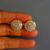 3ct Antique Conch Diamond Earrings 20k Chinese