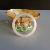 53mm Icy Rice White Jade Bangle Vintage