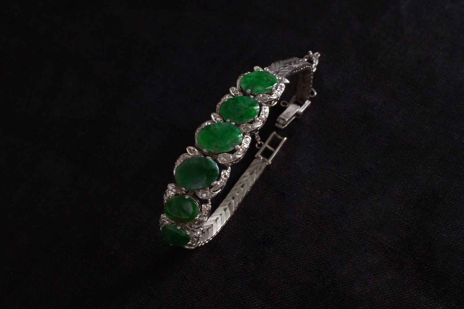 Gem Gardener, dark green jade jewelry, antique Chinese jade bracelet, dark green jade bracelet, jadeite jade bangle bracelet, antique Chinese jade jewelry Singapore, art deco jade jewelry, jade bracelet singapore