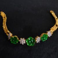 Gem Gardener, antique jade bracelet, chinese jade bracelets, jade bracelet singapore, dark green jade bracelet, jade flower bracelet, vintage jade jewelry, antique jadeite jewelry