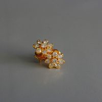 Antique Flower Diamond Earrings 20k Chinese