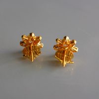 Antique Flower Diamond Earrings 20k Chinese
