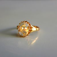 Antique Rose Cut Diamond Ring 18k Chinese