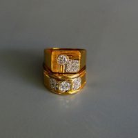 Art Deco Men's Signet Diamond Ring 20k Vintage