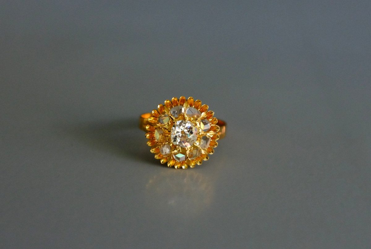 Gem Gardener, mine cut diamond ring, rose cut diamond ring, antique diamond rings for sale, antique diamond jewellery, diamond ring singapore, old mine cut diamond ring