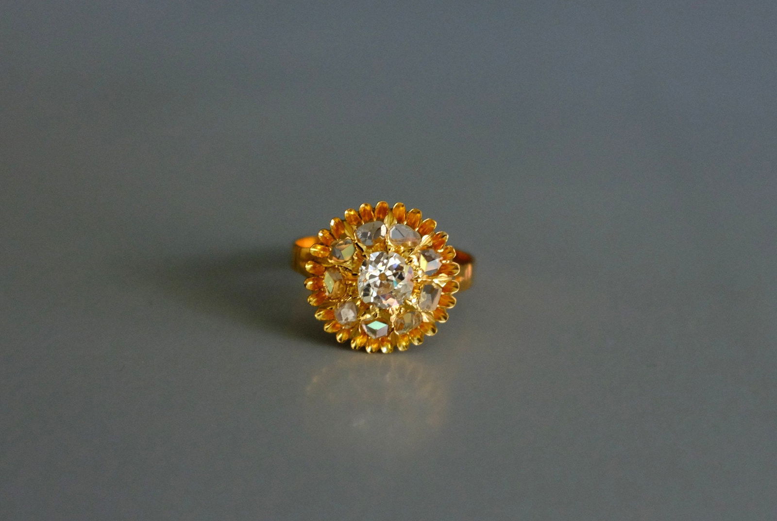 Gem Gardener, mine cut diamond ring, rose cut diamond ring, antique diamond rings for sale, antique diamond jewellery, diamond ring singapore, old mine cut diamond ring
