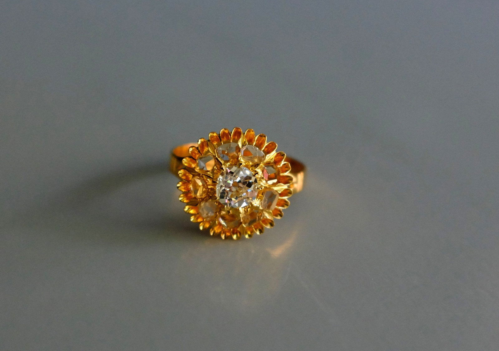 Gem Gardener, mine cut diamond ring, rose cut diamond ring, antique diamond rings for sale, antique diamond jewellery, diamond ring singapore, old mine cut diamond ring