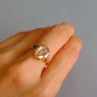 Antique Rose Cut Diamond Ring 18k Chinese