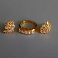 Vintage Chinese 5 Stone Diamond Ring Bridge 20k RESERVED