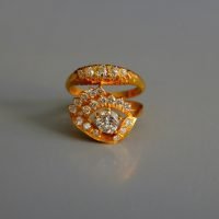 Vintage Chinese Eye Diamond Ring 20k