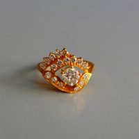 Vintage Chinese Eye Diamond Ring 20k