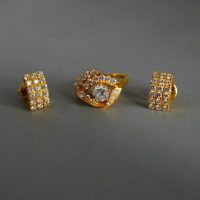 Vintage Chinese Eye Diamond Ring 20k