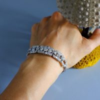 6ctw Old Euro Diamond Bracelet 20k Art Deco Chinese