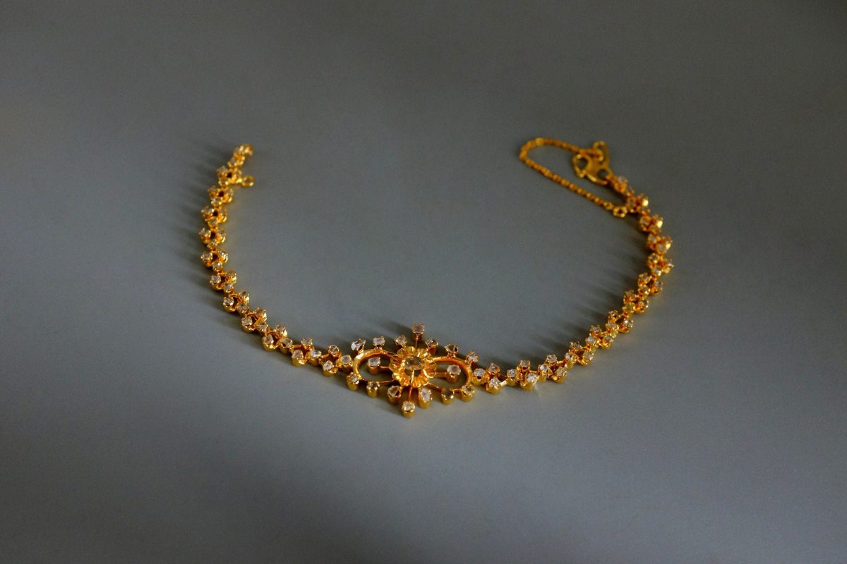 Lace Bracelet Rose Cut Diamond 20k Vintage Chinese