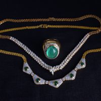 Gem Gardener, vintage diamond necklace for sale, vintage jewelry singapore, emerald necklace singapore, diamond choker necklace, diamond necklace singapore