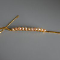 Vintage Pink Pearl Chinese Bracelet 20k