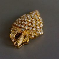 3ct Diamond Cluster Pendant Antique Style 18k