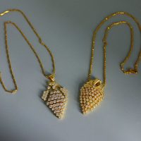 3ct Diamond Cluster Pendant Antique Style 18k