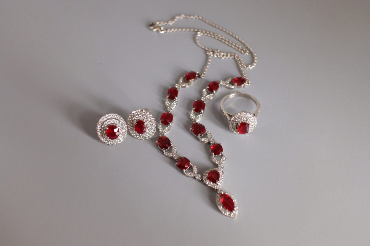 red ruby necklace sets