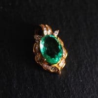Vintage Emerald Pendant 20k 1
