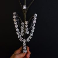 Gem Gardener, statement necklace singapore, diamond riviere necklace, diamond studded choker necklace, white diamond statement necklace, diamond necklace earring set, diamond necklace set singapore, diamond jewellery singapore, cocktail jewellery hong kong, cocktail necklace and earrings
