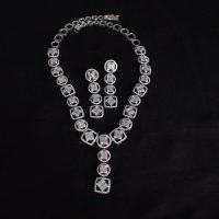 Gem Gardener, statement necklace singapore, diamond riviere necklace, diamond studded choker necklace, white diamond statement necklace, diamond necklace earring set, diamond necklace set singapore, diamond jewellery singapore, cocktail jewellery hong kong, cocktail necklace and earrings