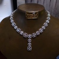 Gem Gardener, statement necklace singapore, diamond riviere necklace, diamond studded choker necklace, white diamond statement necklace, diamond necklace earring set, diamond necklace set singapore, diamond jewellery singapore