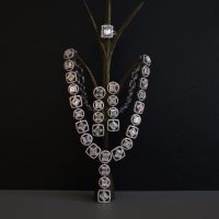 Gem Gardener, statement necklace singapore, diamond riviere necklace, diamond studded choker necklace, white diamond statement necklace, diamond necklace earring set, diamond necklace set singapore, diamond jewellery singapore, cocktail jewellery hong kong, cocktail necklace and earrings