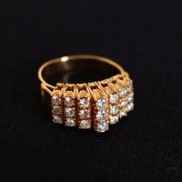 20k Tiered Diamond Ring Chinese Mid-century