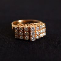 20k Tiered Diamond Ring Chinese Mid-century