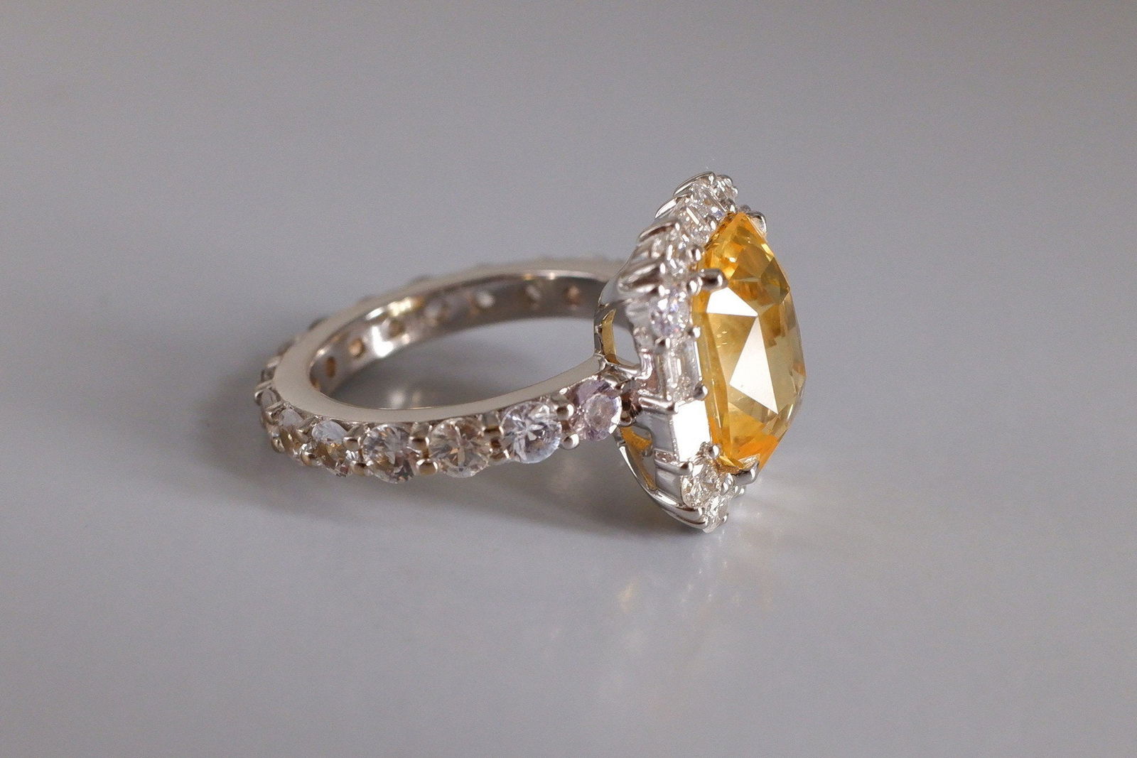 Gem Gardener, yellow sapphire ring singapore, yellow sapphire halo ring, art deco yellow sapphire ring, unheated yellow sapphire ring, yellow sapphire diamond ring, unheated sapphire singapore, vintage rings singapore