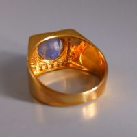 5ct Blue Star Sapphire Men's Pinky Ring | Gem Gardener