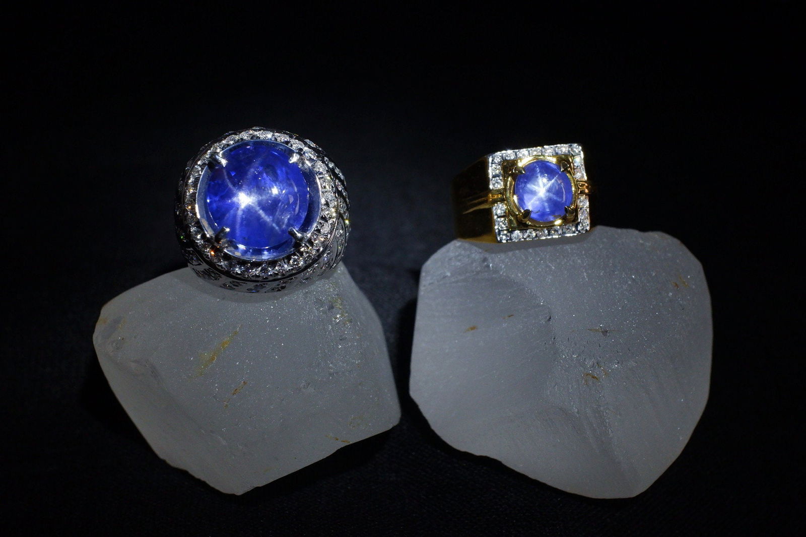 5ct Blue Star Sapphire Men's Pinky Ring | GG