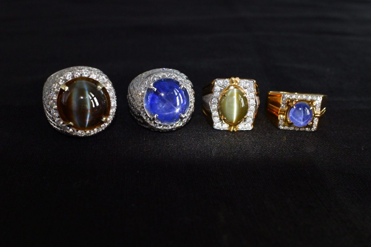 5ct Blue Star Sapphire Men's Pinky Ring | GG