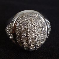 Palladium Hive Cluster Diamond Ring Men