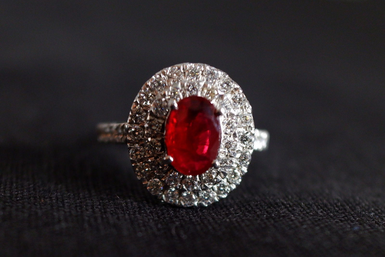 Gem Gardener, unheated ruby ring ruby diamond ring white gold red ruby ring singapore vintage ruby cluster ring unheated ruby jewelry, ruby jewelry singapore