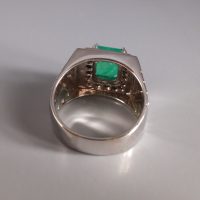 Gem Gardener, emerald pinky ring mens, men's pinky ring white gold, colombian emerald mens ring, vintage emerald mens ring, emerald and diamond mens ring, mens ring singapore, vintage emerald rings, vintage mens rings for sale, vintage emerald gold rings, art deco mens ring