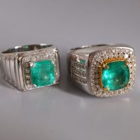 Gem Gardener, emerald pinky ring mens, men's pinky ring white gold, colombian emerald mens ring, vintage emerald mens ring, emerald and diamond mens ring, mens ring singapore, vintage emerald rings, vintage mens rings for sale, vintage emerald gold rings, art deco mens ring