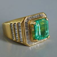 Gem Gardener, emerald pinky ring mens, emerald and diamond mens ring, mens ring singapore, colombian emerald mens ring, vintage mens rings for sale, emerald signet ring mens, emerald ring singapore, vintage emerald gold rings