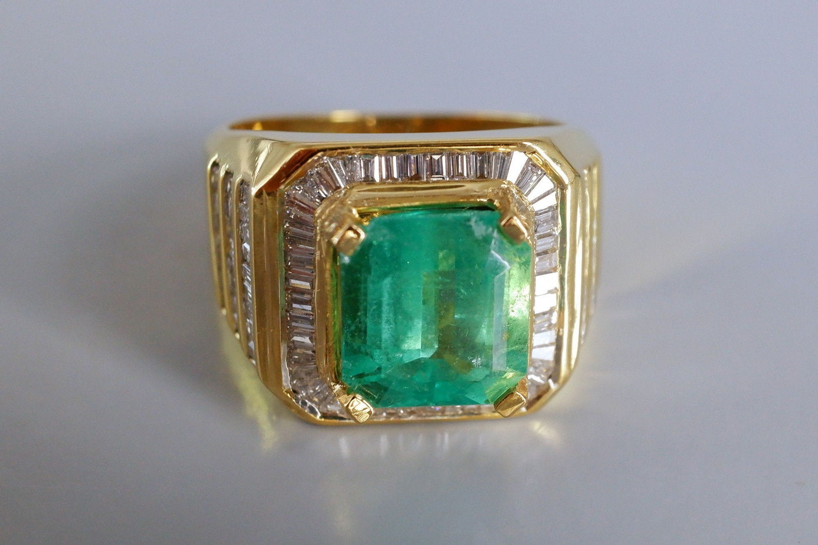 Gem Gardener, emerald pinky ring mens, emerald and diamond mens ring, mens ring singapore, colombian emerald mens ring, vintage mens rings for sale, emerald signet ring mens, emerald ring singapore, vintage emerald gold rings