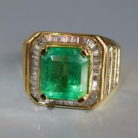 Gem Gardener, emerald pinky ring mens, emerald and diamond mens ring, mens ring singapore, colombian emerald mens ring, vintage mens rings for sale, emerald signet ring mens, emerald ring singapore, vintage emerald gold rings