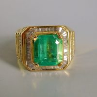 Gem Gardener, emerald pinky ring mens, emerald and diamond mens ring, mens ring singapore, colombian emerald mens ring, vintage mens rings for sale, emerald signet ring mens, emerald ring singapore, vintage emerald gold rings
