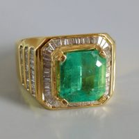 Gem Gardener, emerald pinky ring mens, emerald and diamond mens ring, mens ring singapore, colombian emerald mens ring, vintage mens rings for sale, emerald signet ring mens, emerald ring singapore, vintage emerald gold rings
