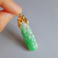 Gem Gardener, carved jade pendant antique, vintage carved jade pendant, jade pendant singapore, vintage jade jewelry for sale, antique jade jewelry for sale, jade jewelry singapore, art nouveau jade
