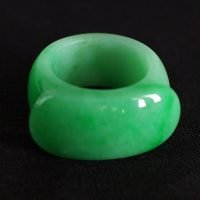 Green Jadeite Jade Saddle Ring Type A