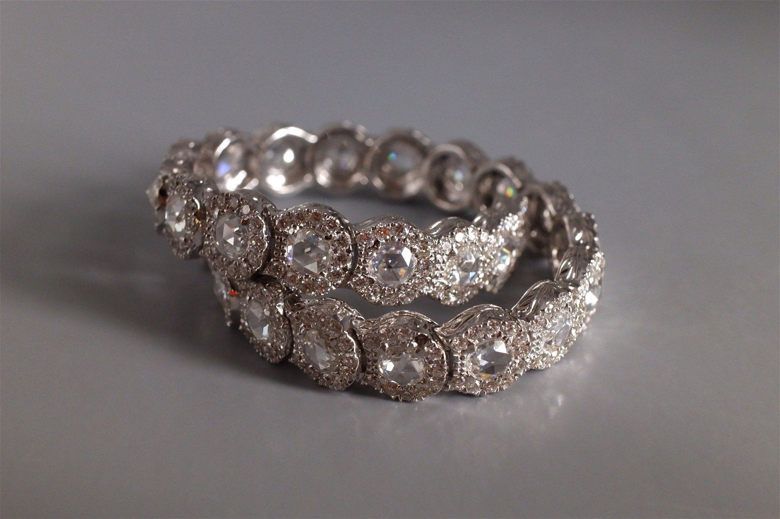 Gem Gardener, rose cut diamond tennis bracelet, art deco diamond bracelet, rose cut diamond bracelet, dainty diamond bracelet, diamond tennis bracelet singapore, diamond bracelet singapore