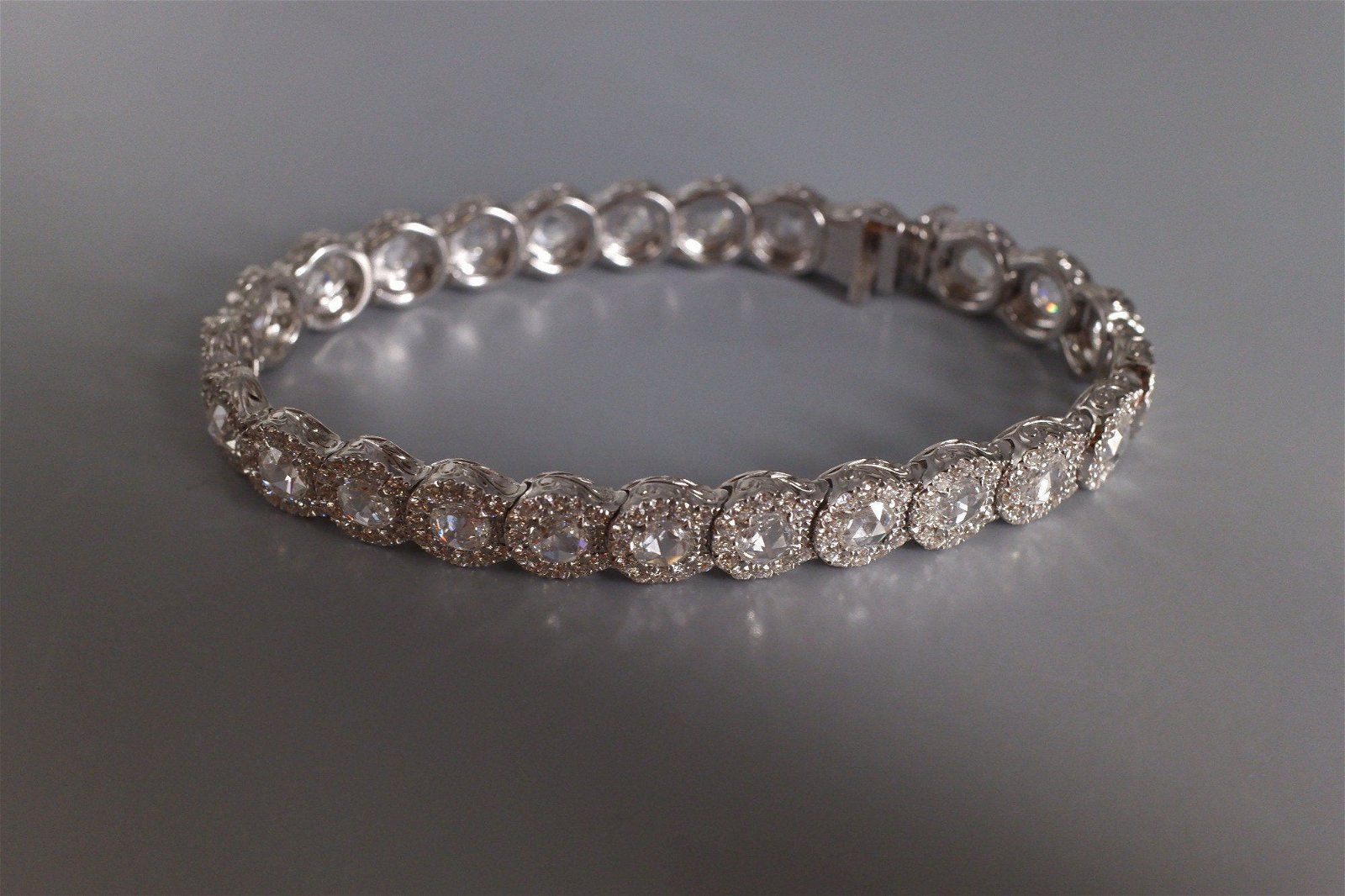 Gem Gardener, rose cut diamond tennis bracelet, art deco diamond bracelet, rose cut diamond bracelet, dainty diamond bracelet, diamond tennis bracelet singapore, diamond bracelet singapore