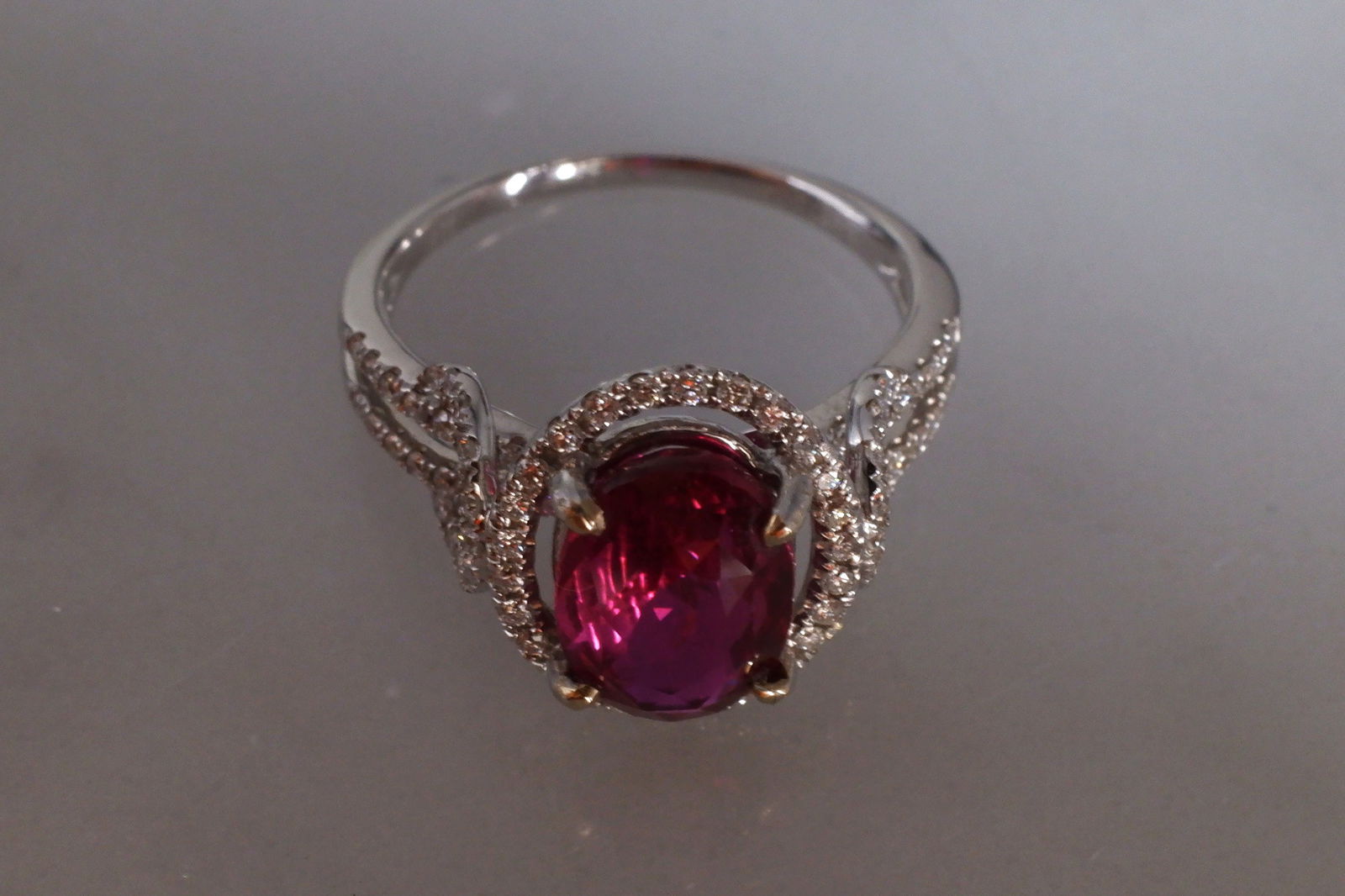 3ct Unheated Ruby Ring Halo 18k | Gem Gardener