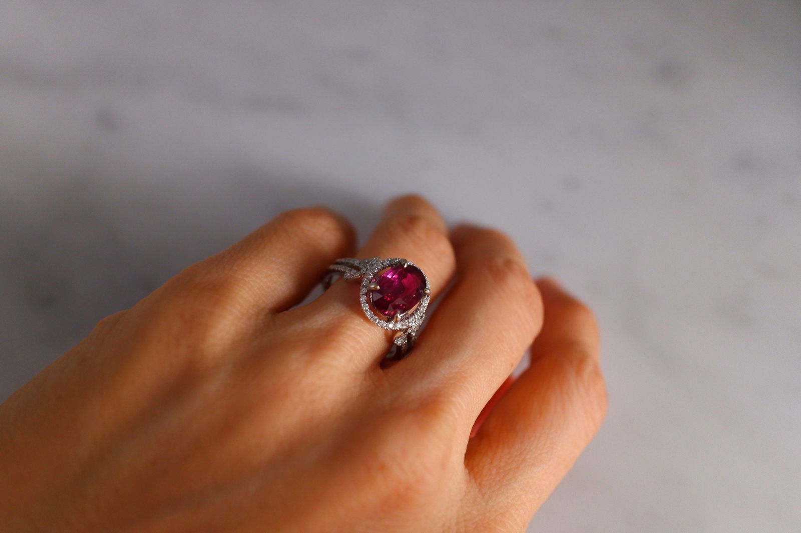 3 carat ruby engagement ring